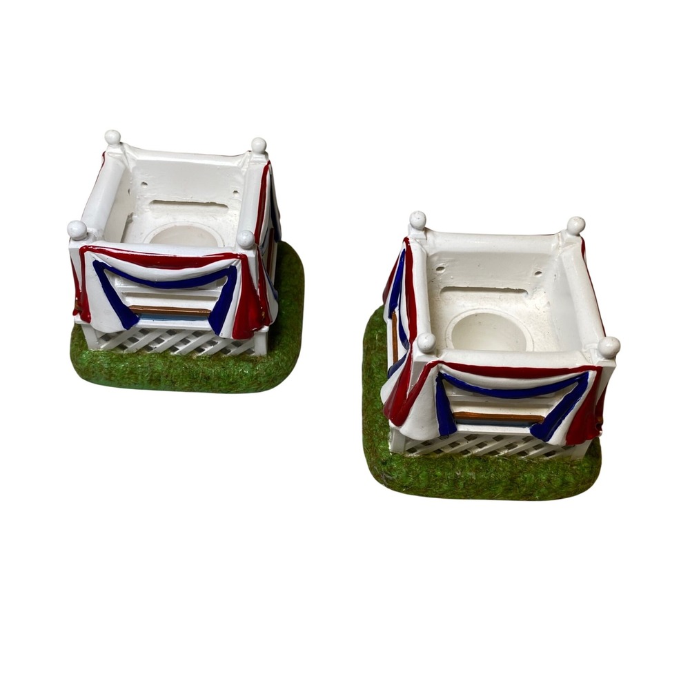 Department 56 American Pride 4th of July Bandstand Candle Holders Set 35369 Pair